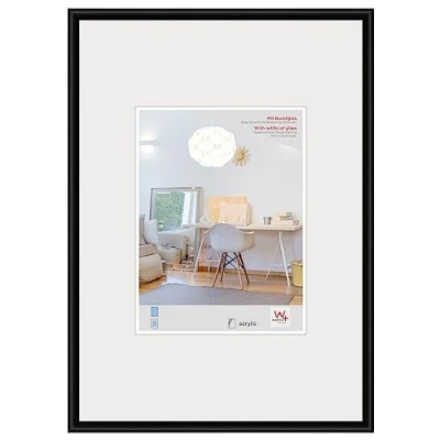 Image of walther Design Picture Frame Black 42 x 59,4 cm (DIN A2) with Art Glass, New Lifestyle Plastic KVX426B