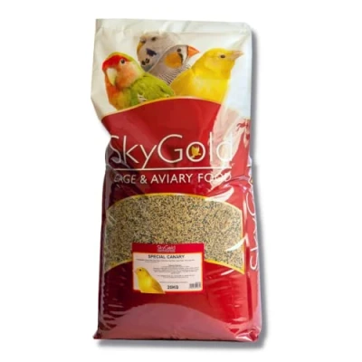 Image of SkyGold Special Canary Food 20kg Seed Mix for Canaries &amp; Finches, Balanced Healthy Cage Aviary Bird