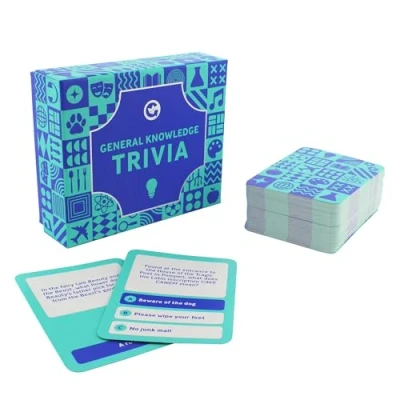 Image of Ginger Fox Ultimate General Knowledge Trivia Card Game for Ages 14+ Fun and Educational Questions Quiz Fact Enthusiasts Great Family Nights Parties Test &amp; Challenge Your Friends