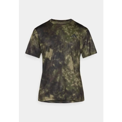 Image of adidas Men&#039;s Train Essentials Seasonal All Over Print TEE, Olive strata, S