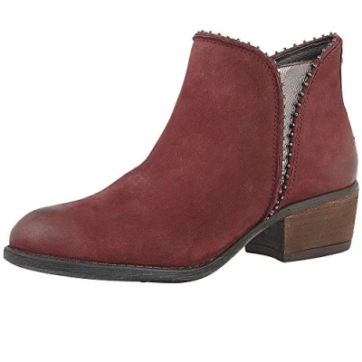 Image of Lotus Benny Womens Ankle Boots 4 UK RED/Pewter Leather