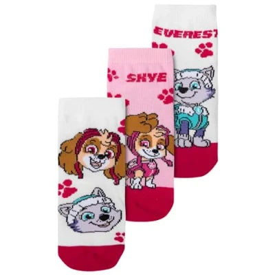 Image of United Labels Paw Patrol Girls Socks pink White Pack of 3, / white, 23 26