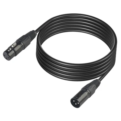 Image of jindaaudio DMX Cable 3m, 10ft XLR Cables for Stage Light or Microphone, 3 Pin With Male to Female Connector.