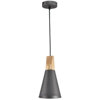 Image of Bicones Dome Ceiling Pendant Lamp Grey, 1 Light, E27