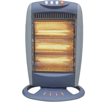 Image of HomeVibe 1200W Halogen Heater 3 Power Settings (400W/800W/1200W), Lightweight &amp; Portable with Carry Handle, Replaceable Tubes, Overheat Tip Over Protection, Silent Operation for Home Office