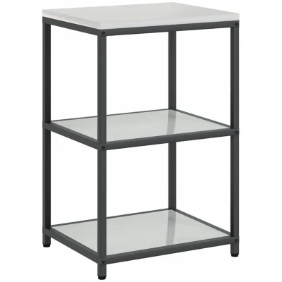 Image of Kitchen Storage Shelf with Silver Galvanised steel Vidaxl