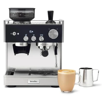 Image of Breville Barista Signature Espresso Machine Bean to Cup Coffee Maker with Integrated Grinder &amp; Steam Wand 2.8 L Water Tank 15 Bar Italian Pump Stainless Steel [VCF160]