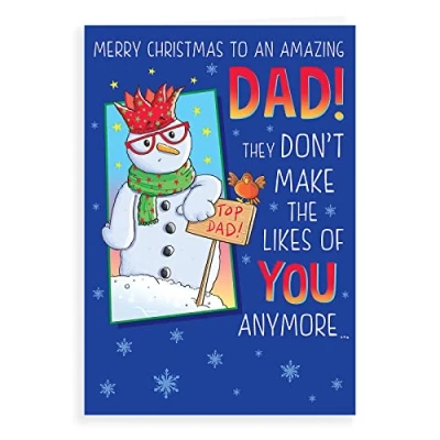 Image of Piccadilly Greetings Group Ltd Regal Publishing Humour Christmas Card Dad 9 x 6 inches, C85513