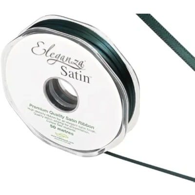 Image of ELEGANZA Double Faced Satin 3mm x 50m Green No.50, 3 mm 5 0m