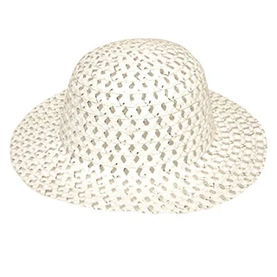 Image of Widdle Springtime Easter Woven Bonnets, Art and Craft, Egg Hunt Bonnet Summer Hat WHITE