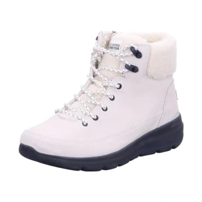 Image of Skechers Women&#039;s Fashion Boot, White Black, 4 UK (37 EU)