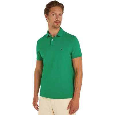 Image of Tommy Hilfiger Men&#039;s Bt 1985 Regular Polo B Mw0mw36066 S/S Polo, Green (Olympic Green), XXL Tall