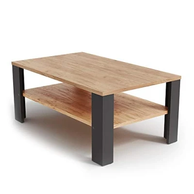 Image of Vicco Coffee table, Anthracite/Sand oak, 100 x 42 cm
