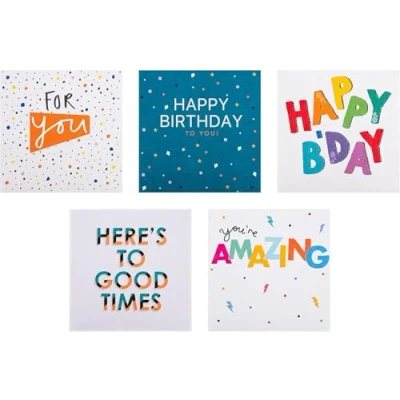 Image of Hallmark Birthday Cards Multipack of 10 in 5 Type tastic Designs
