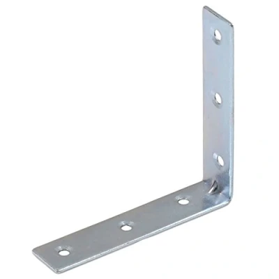 Image of 10x 100mm Large L Shaped Corner Braces Zinc Plated Angle Support Brackets