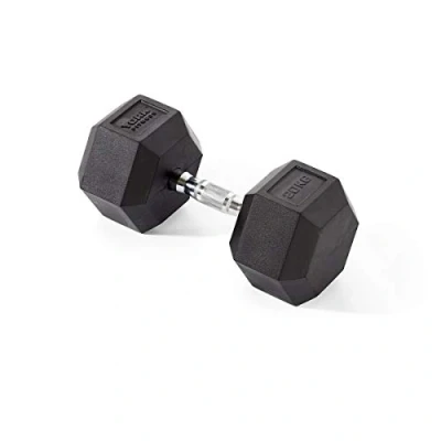 Image of York Fitness Rubber Hex Dumbbells 2 x 20kg