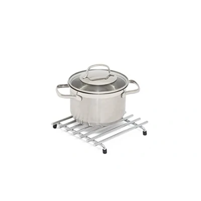 Image of simplywire Trivet Heat Resistant Kitchen Worktop Protector Square Chrome