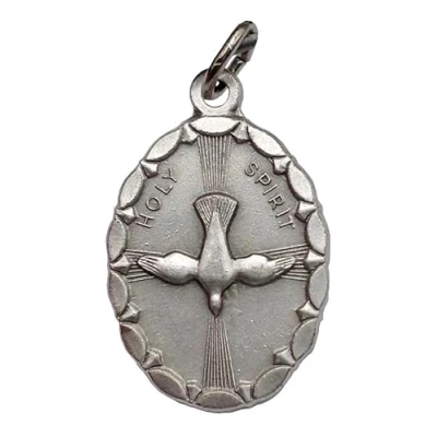 Image of THE HOLY SPIRIT OVAL SHPAE MEDAL (THE DOVE OF SPIRIT) PATRON SAINTS MEDALS 100% MADE IN ITALY