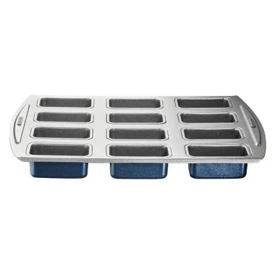 Image of lakeland Bakeware 12 Hole Loose Based Mini Finger Loaf Tin Rectangular