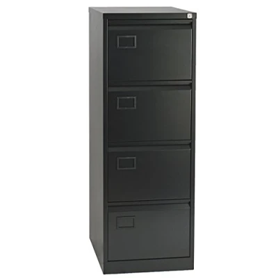 Image of Office Hippo 4 Drawer Bisley Contract Steel Filing Cabinet Black