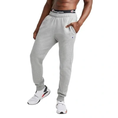 Image of Champion Men&#039;s Powerblend Retro Fleece Jogger Pants, Oxford Gray 549314, M UK
