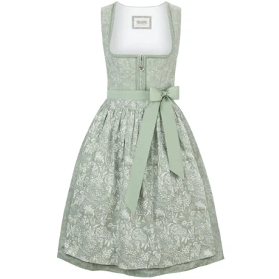 Image of Heimatgwand Women&#039;s Karoline Midi Dirndl, Green (sage), 10