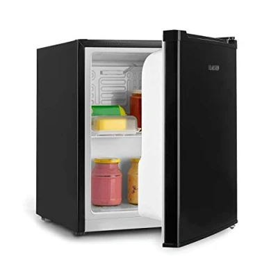 Image of KLARSTEIN Scooby Mini Fridge EcoExcellence System, Energy Efficiency Class E, 40 Litres Capacity, Temperature Regulator, Removable Shelf Unit, Bottle Compartment Up to 2 Litres, 41 dB, Black