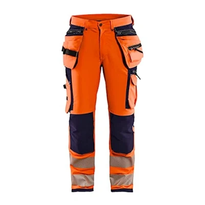 Image of Blaklader 148815138953D96 Multinorm Inhärent Work Trousers, Navy/Orange, Size D96