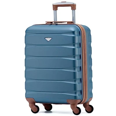 Image of Flight Knight Lightweight 4 Wheel ABS Hard Case Suitcases Cabin Carry On Hand Luggage Approved for Over 60 Airlines Including easyJet, Jet2 &amp; Maximum Size Ryanair (Priority) 55x40x20cm