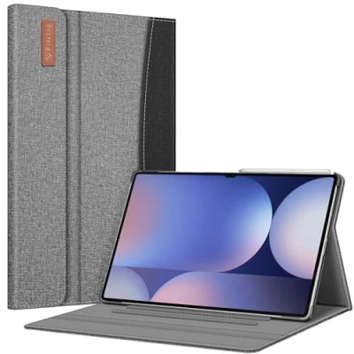 Image of FINTIE Case for Samsung Galaxy Tab S10 Ultra 2024/ S9 2023/ S8 2022 14.6 Inch, Multiple Angle Portfolio Cover with Pocket Auto Sleep/Wake, Gray