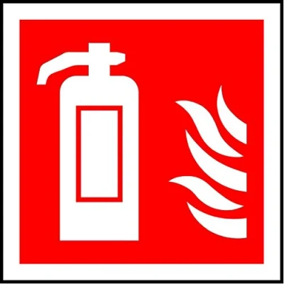 Image of ISO Safety Label Sign International Fire Extinguisher Symbol Self Adhesive Sticker 200mm x