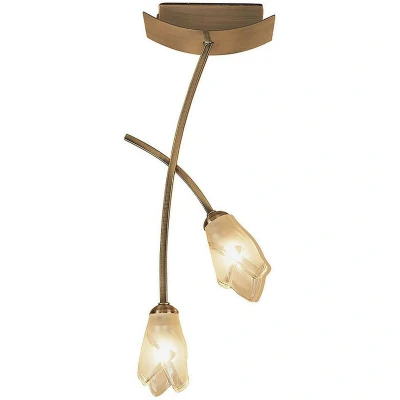 Image of Pietra Ceiling 2 Light G9, Antique Brass