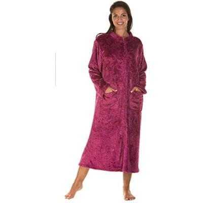 Image of Lady Olga Embossed Zip Gown 4046 Dark Rose 22 24