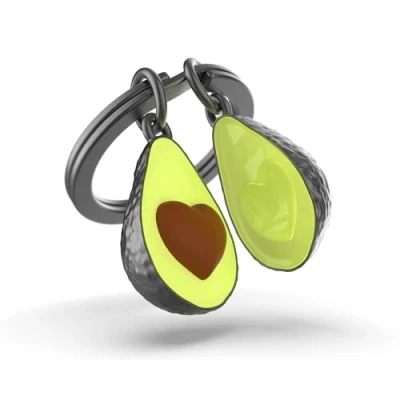 Image of O meta[l]morphose METALMORPHOSE Avocado Cute Love Keyring Veggie Original Gift for Men and Women, Green, One Size