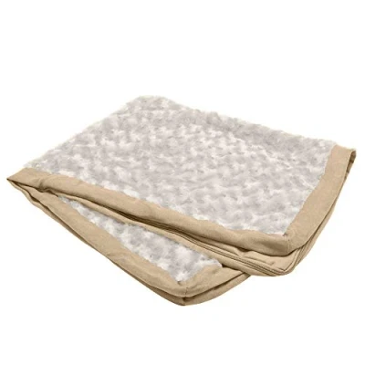 Image of FurHaven Ultra Plush Curly Faux Fur &amp; Suede Mattress Dog Bed Replacement Cover Cream, Large