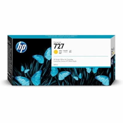 Image of HP 727 F9J78A Yellow 300 ml Genuine DesignJet Ink Cartridge, high capacity, original Ink, for T2500, T1500 &amp; T900 Series Large Format Plotter Printers and Printhead