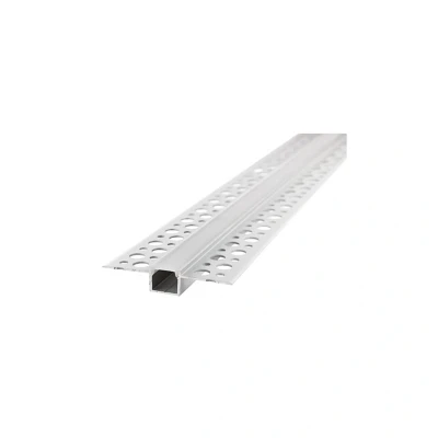 Image of Narrow Recessed Frosted Diffuser Profile Aluminium Rail 1 Metre