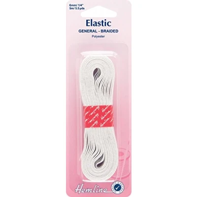 Image of Hemline 6mm General Purpose Elastic 5m White