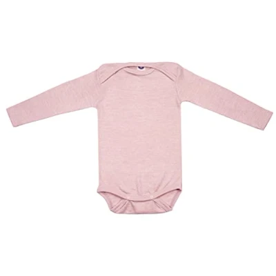 Image of Cosilana, Long sleeved bodysuit, 70% wool (kbT), 30% silk, Rose (rose blend), 74 80