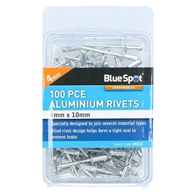 Image of 100 Metric Aluminium Blind Pop Pot Rivets Set Fastener Fastening 4mm x 10mm