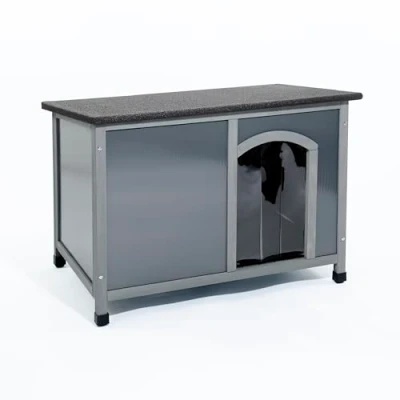 Image of FeelGoodUK Large Dog Kennel Twin Wall Plastic Panels Easy Clean Rain and Wind Protector