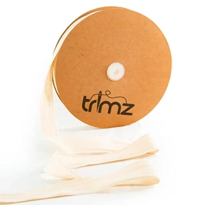 Image of Trimz 100% Cotton Herringbone Tape, Natural, 30mm x 50m