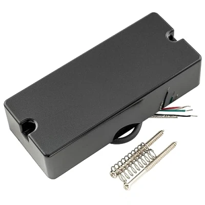 Image of Artec MDC4 Ceramic Magnet Soapbar Style Bass Pickup Bridge 12.4K for 4 String Bass, Black