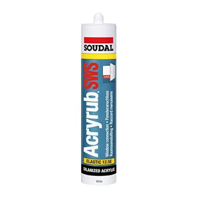 Image of Soudal Acryrub SWS Sealant Premium Paintable Elastic Acrylic Decorators Filler