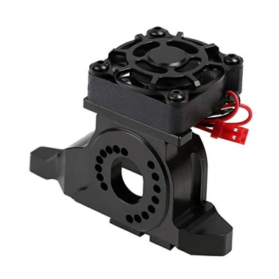 Image of INJORA RC Motor Mount Heat Sink with Cooling Fan Accessories for 1/10 Crawler Traxxas TRX4 TRX 4 (Black)