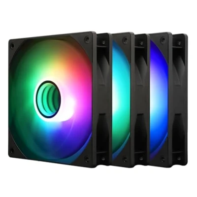 Image of Thermalright TL C12B S V3 120mm ARGB CPU Fan, with 1500RPM Speed, Black Computer Case Quiet 4pin PWM PC for FDB Bearing Cooler Fan,with Mirror Light Effect(3 fans)