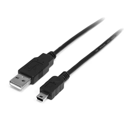 Image of StarTech.com 1m Mini USB 2.0 Cable 1 Meter A to B M/M Cord (USB2HABM1M)