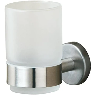 Image of Tiger Boston Tumbler Holder, Stainless Steel Brushed, 6.7 x 10 10.4 cm