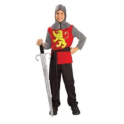 Image of Rubie&#039;s Official Medieval Lord Costume Boys Medium, Red, Yellow, Silver