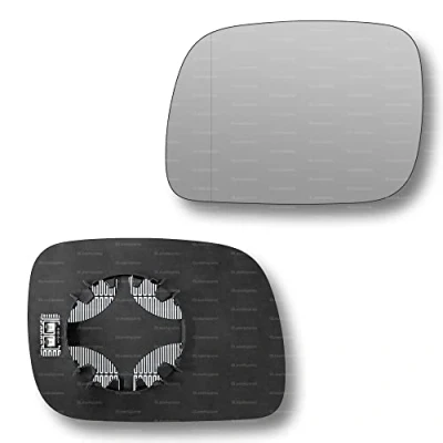Image of Less4spares Replacement Wing Mirror Glass Left Compatible with VW Touareg 2002 2006 CLIP ON Passnager Near Side N/S Heated Blind Spot